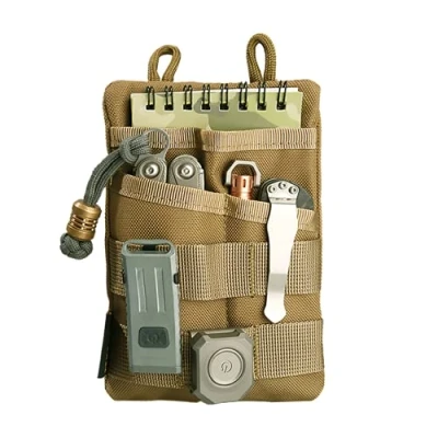 Image of VIPERADE VE3 EDC Tool Pocket Organizer,Small Organizer Pouch for Men,Small Multitool Nylon Sheath Pouce Small Flashlight Khaki