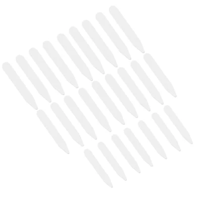 Image of VORCOOL Plastic White Collar Stays Bones Stiffeners for Mens Dress Shirt in 3 Sizes 200pcs