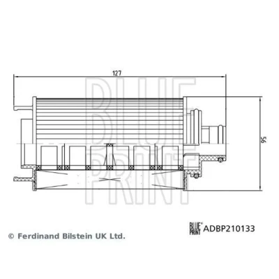 Image of 10105963 Oil Filter BLUE PRINT ADBP210133 with seal ring Insert MG: MG HS
