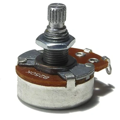 Image of B250K linear guitar potentiometer 24mm diameter 18mm shaft tone volume