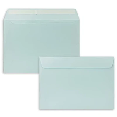 Image of 25x envelopes DIN C5 light blue (blue) 16.2 x 22.9 cm self adhesive elegant for large invitations and cards birthdays or weddings