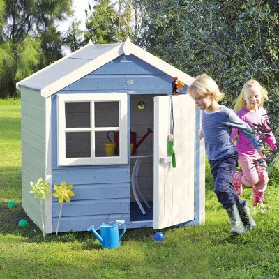 Image of 4&#039; x Shire Playhut Kids Wooden Playhouse (1.19m 1.19m)