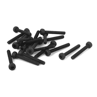Image of Sourcingmap M2 x 14mm 12.9 Alloy Steel Hex Socket Head Cap Screws Bolt Black 20pcs