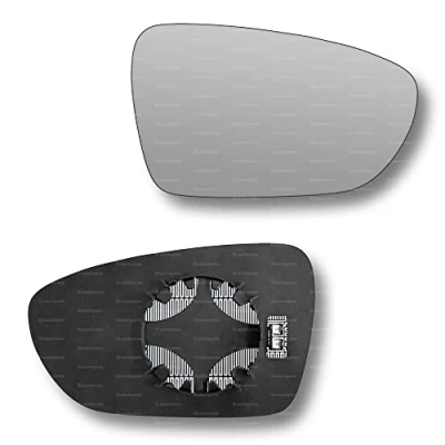 Image of Less4spares Replacement Wing Mirror Glass Right Compatible with Kia Ceed 2012 2018 CLIP ON Driver Off side Heated Convex