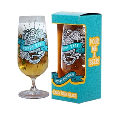 Image of Boxer Gifts 21st Birthday Craft Beer Glass Unique Glassware Gift for Him