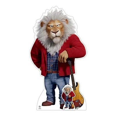 Image of Star Cutouts SC4087 Clay Calloway Bono Lion Sing Cardboard Cutout With Mini Birthday Party Decoration Gift