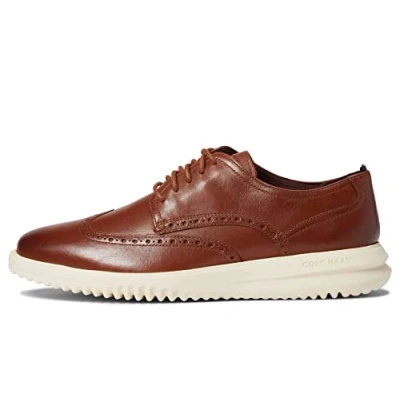 Image of Cole Haan Grand Wingtip Oxford Casual laceups, Men&#039;s, Size: 8, British tan/ivory Leather