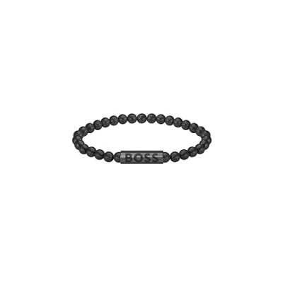 Image of BOSS Sphere Bracelet, Men&#039;s, Size: One Size, Black