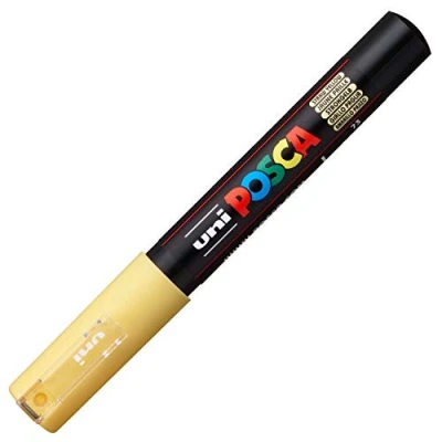 Image of Uni Ball Posca Extra Fine Bullet pc1mc Paste 0.7 1 mm Straw Yellow (Pack of 3