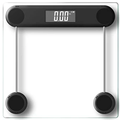 Image of Digital Electronic Bathroom Scales For Body Weight Bath Weighing Scale 28x28cm 180KG Platform Backlit Display