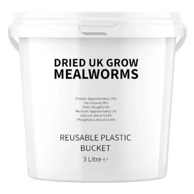 Image of UK GROW Premium 20L Bucket of Calci worms Black soldier fly lave Similar to Dried Mealworm (20L)