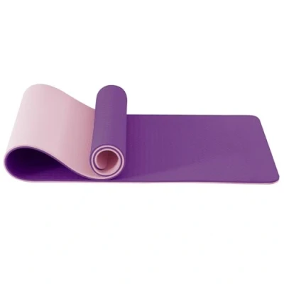 Image of Good Nite Yoga Mat Exercise Mats Workout Pilates Fitness for Women Men Non Slip Thick 10mm High Density Gymnastics with Carry Strap Tpe 183 x 61 1cm (Purple/Pink)