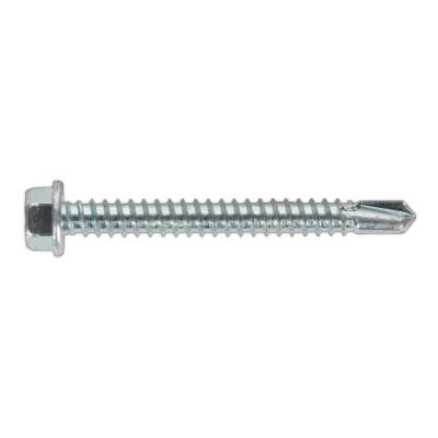 Image of Sealey Self Drilling Screw 5.5 x 50mm Hex Head Zinc Pack of 100