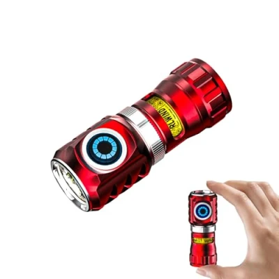 Image of WARSUN Spinning Torch, Rechargeable EDC Flashlight, Magnetic Flashlight Portable 800 Lumens, Small LED for Everyday Carry, Walk Dog, and Emergency Use