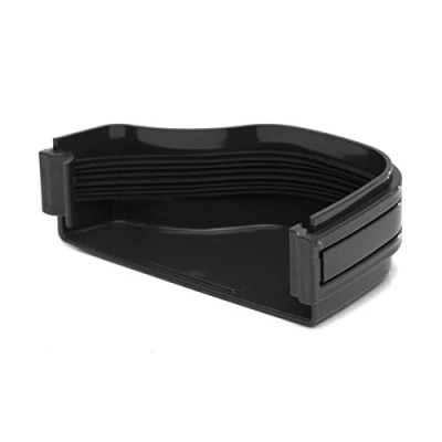 Image of Polypipe Ogee ROG17 Extra Capacity Gutter External Stopend (Right) 130 x 70mm Black, Brown or White (Brown)