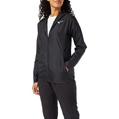 Image of Mizuno Women&#039;s Hooded Jacket, Black, L