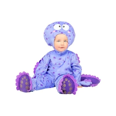 Image of Funidelia Octopus Costume for Babies baby Animals Costumes kids, accessory fancy dress &amp; props Halloween, carnival parties Size 6 12 months Purple