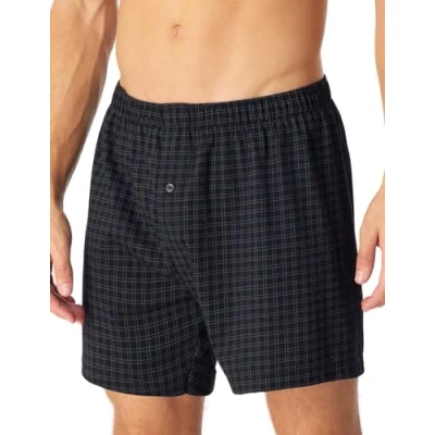 Image of Schiesser Men&#039;s Unterwäsche Boxershort für Männer Weich und Bequem Ohne Gummibund Bio Baumwolle Cotton Casual Underwear, Black_180507, S