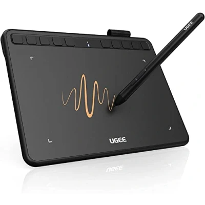Image of UGEE Drawing Tablet S640 Digital Graphics Pad with Battery Free Stylus Tilt Function 8192 Pressure Sensitivity 10 Express Keys Pen for Beginner Support Windows Mac Linux Android