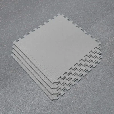 Image of METIS Interlocking Floor Gym Mats │ 60cm² Tiles EVA Foam Padding (Grey, Pack of 20)