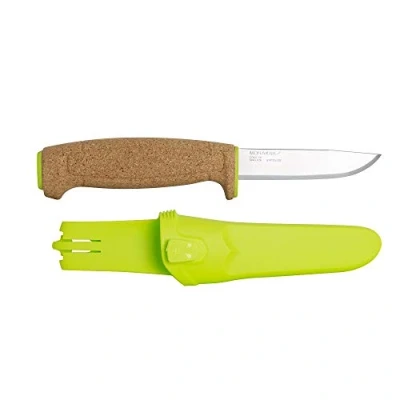 Image of Morakniv Floating Knife Fine Edge Stainless Fixed Blade Green, 3.7&quot;