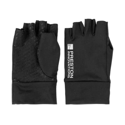 Image of Preston Lightweight Fingerless gloves Small/Medium Fishing