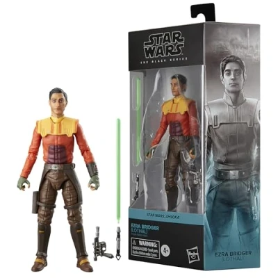 Image of Star Wars The Black Series Ezra Bridger (Lothal), Ahsoka 6 Inch Action Figures