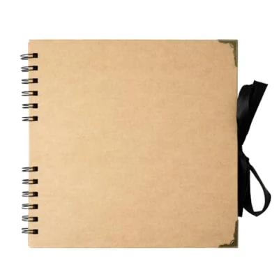 Image of Hawksbill Paper 12 x Kraft Scrapbook Portrait Sketchbook Inch by 30 Sheets / 60 Pages 180GSM Multipack of Jotters for Work, Home, Uni, College, School or Office Use