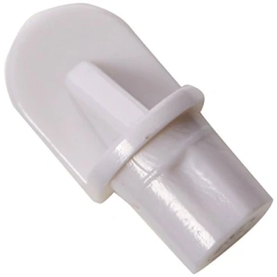 Image of Merriway BH03699 (100 Pcs) Plastic Push In Shelf Support Studs, White 6mm Peg Pack of 100 Pieces