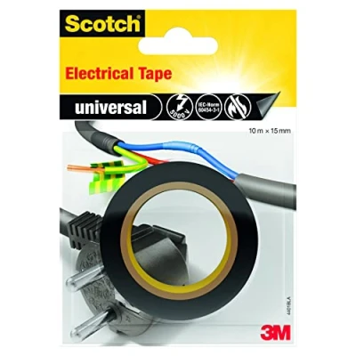 Image of Scotch 712670 Electrical Tape Black (10m x 15mm)