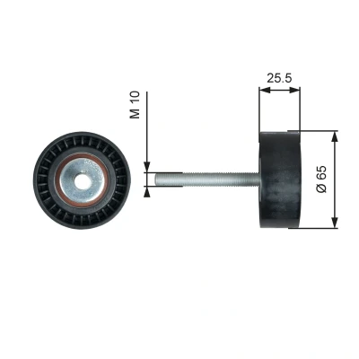 Image of 51837960, 55275618 Idler Pulley GATES T36772 PowerGrip CITROËN: Nemo Van
