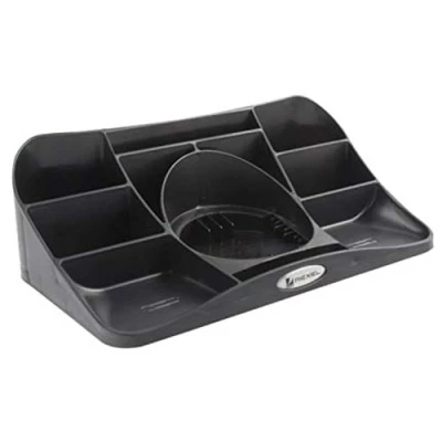 Image of Rexel Agenda2 Desk Tidy W286xD153xH92mm Charcoal Ref 2101028, Grey