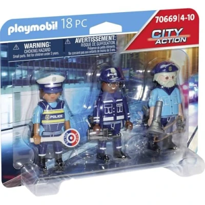 Image of PLAYMOBIL 70669 City Action Police 3 Figure Set, for Children Ages 4 10