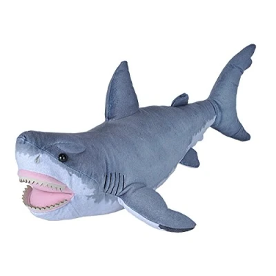 Image of Wild Republic 22422 White Shark, Stuffed Animal, Plush Toy, Gifts for Kids, Living Ocean 24 Inches
