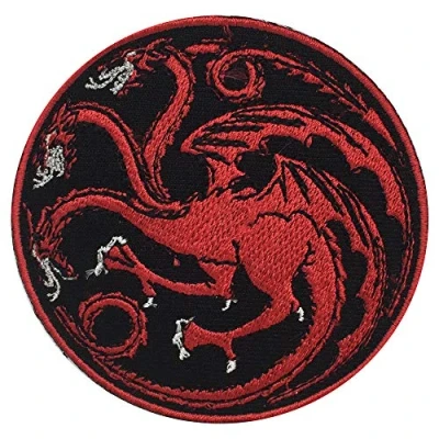 Image of Targaryen Game of Thrones Super Hero Movie Iron On Patch Sew Embroidered Patch/Badge for Clothes Shirts Jeans etc