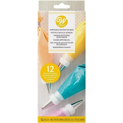 Image of Wilton Disposable Piping Decorating Icing Bags, 40.6cm (16in), pack of 12
