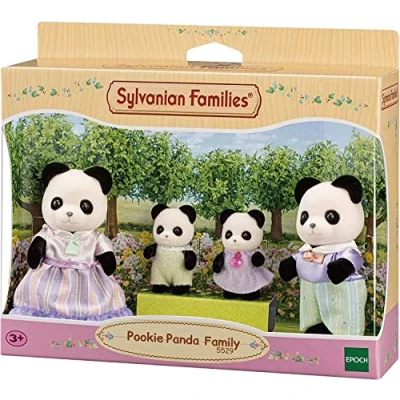 Image of Sylvanian Families Pookie Panda Family dollhouse playset 5529