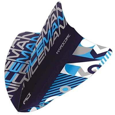Image of RED DRAGON Gerwyn Price Iceman Hardcore Freestyle Black Stack Dart Flights 3 Sets Per Pack (9 in Total)