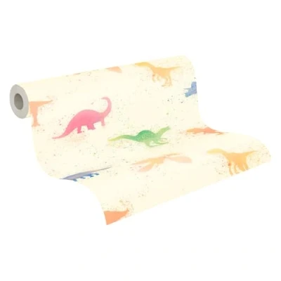 Image of Albany Wallpaper Watercolour Dinosaurs 38146 1