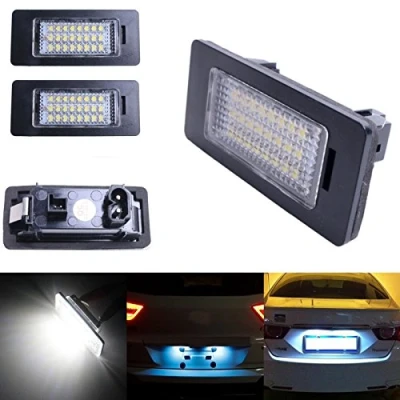 Image of Ricoy 24 LED License Plate Number Lights For E81 E82 E90 M3 E92 E70 E39 F30 E60 E61 E93 6000K (Pack of 2)