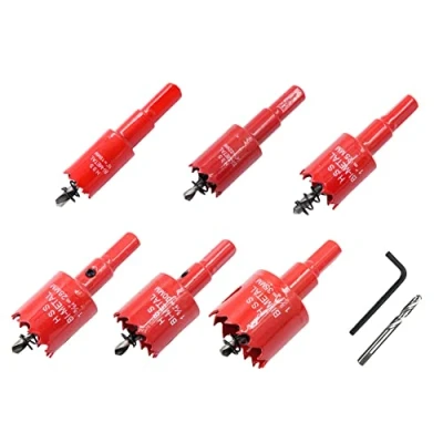 Image of Hole Saw Set, LAIWEI Saw, Power Drill Tool for Drilling Wood, PVC, Aluminium Profiles, Drywall, 9 Piece Kit(19 22 25 28 30 35 mm)
