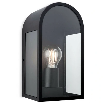 Image of Eva 1 Light Outdoor Wall Lantern Black IP44, E27