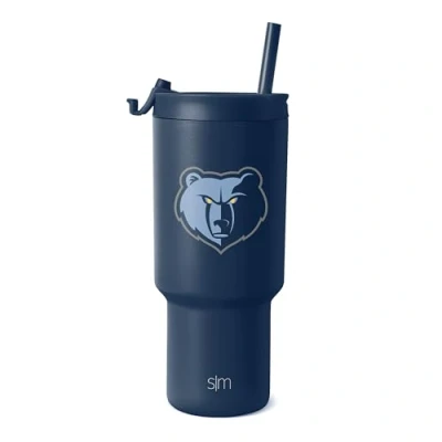 Image of Simple Modern Officially Licensed NBA Grizzlies 30 oz Tumbler with Flip Lid and Straws Insulated Cup Stainless Steel Gifts for Men Women Trek Collection Memphis