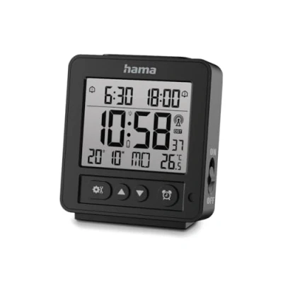 Image of Hama Radio Alarm Clock, Black, S