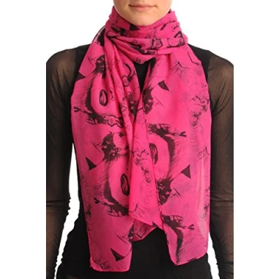 Image of LissKiss Marilyn Monroe On Bright Pink Designer Scarf
