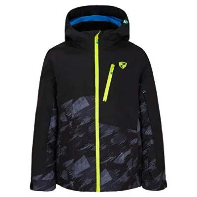 Image of Ziener Ayden Junior Boys&#039; ski jacket, winter waterproof, windproof, warm, boys, Children&#039;s 207903, black mountain camo, 116 (EU)