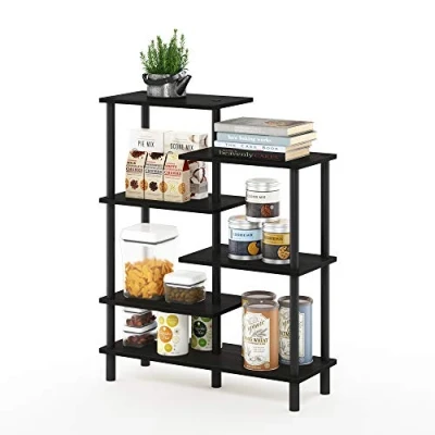 Image of Furinno Toolless Shelves, Wood, Espresso/Black, one size