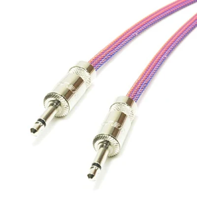 Image of EuroRack Mini Jack Modular Synth Patch Lead Techflex Mono REAN 3.5mm. Korg, Elektron. (75cm, Superhero)