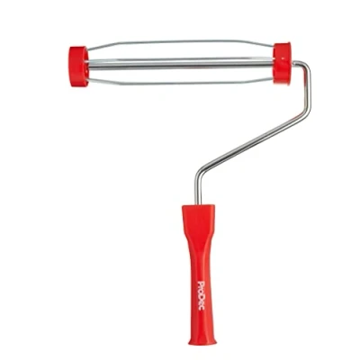 Image of ProDec PRFR004 9 inch x 1.75&quot; Plastic Handle Trade Professional Paint Roller Frame with Anti Slip 5 wire cage and Screw Fit for Extension Pole, 9&quot;