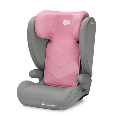 Image of Kinderkraft I Spark Size Baby Car Seat, Group 2/3, 100 150 cm, from 3.5 to 12 Years, 15 36 Kg, Light (4.5 Kg), 3 Point Seat Belt, Side Protection, Pink